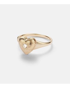 PERSÉE Ring Aus 9Kt Gelbgold Mit Diamant - Weiß