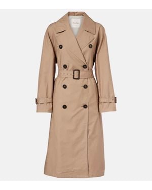Max Mara Trenchcoat Fiorito Aus Twill - Natur
