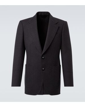 Tom Ford Blazer Aus Wolle Und Seide - Schwarz
