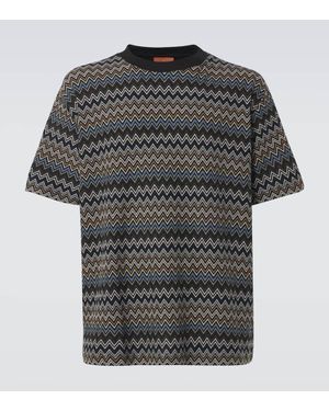 Missoni T-Shirt Aus Baumwoll-Jersey - Schwarz