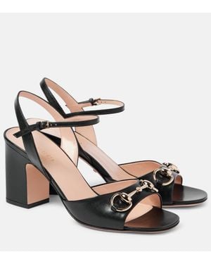 Gucci Sandalia Con Horsebit Para Mujer, Talla - Metálico