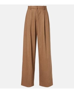 KHAITE Pantaloni Regular August - Marrone