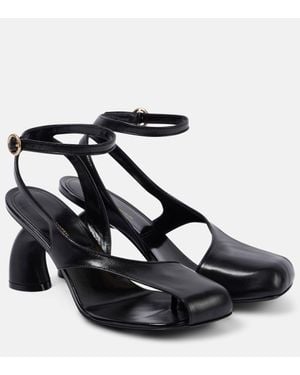 Dries Van Noten 75 Leather Sandals - Black