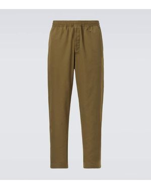 Prada Gerade Hose Aus Baumwolle - Grün