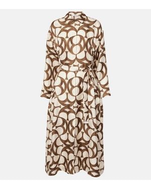 Max Mara Davina Silk Shirt in Yellow | Lyst