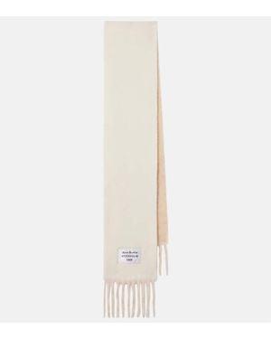 Acne Studios Bufanda De Mezcla De Alpaca Y Lana - Blanco