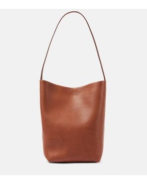 The Row Tote Park N/S Medium Aus Leder - Weiß