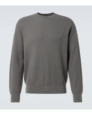 Brioni Cotton, Silk, And Cashmere Jumper - Grey