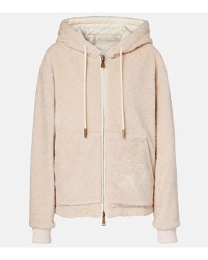 Moncler Terry Zip-Up Hoodie - Natural