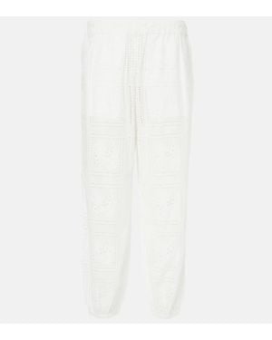 Tory Burch Cropped-Hose Aus Baumwolle - Weiß