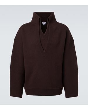 Bottega Veneta Ribbed-Knit Wool Sweater - Brown