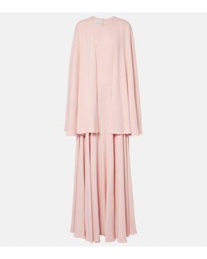 Giambattista Valli Pleated Caped Gown - Pink