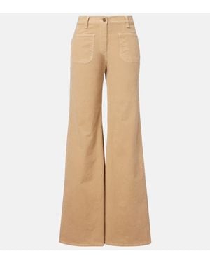 Nili Lotan Pantalon Ample Florence En Velours Cotele - Neutre