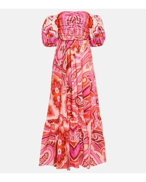 Etro Paisley Cotton-blend Midi Dress - Red