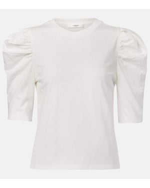 FRAME Top Drape En Coton - Blanc