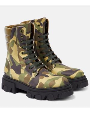 Gia Borghini Botas De Combate Gia 35 De Camuflaje - Verde