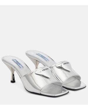 Prada Leather Sandals - White