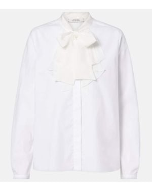 Dorothee Schumacher Schluppenbluse Pure Power Aus Popeline - Weiß