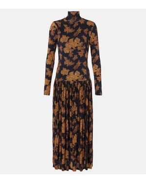 Ulla Johnson Amaya Printed Jersey Maxi Dress - Brown