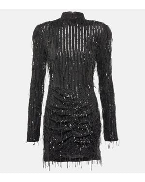 ROTATE BIRGER CHRISTENSEN Minikleid Mit Pailletten - Schwarz