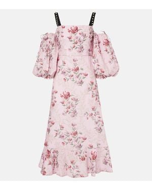 Agua Bendita Abito Midi Mercedes Wisteria - Rosa