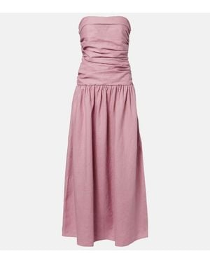 Faithfull the Brand Maxikleid Sacha Aus Leinen - Lila
