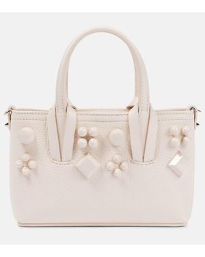 ChristianLouboutin Cabata E/W Nanoバッグ Cabata Nano patent leather tote bag in green - Christian