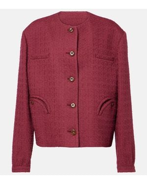 Blazé Milano Rush Gliss Cotton-Blend Boucle Jacket - Red