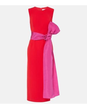 Carolina Herrera Bow-Detail Midi Dress - Pink