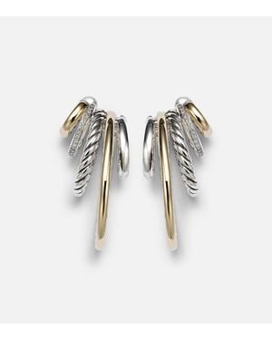 David Yurman Ohrringe Dy Mercer Aus 18Kt Gelbgold Und Sterlingsilber Mit Diamanten - Mettallic