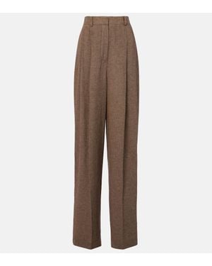 Loro Piana Pantaloni A Gamba Larga - Marrone