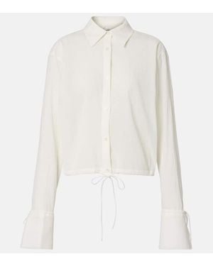 TOTEME Chemise Raccourcie En Coton - Blanc
