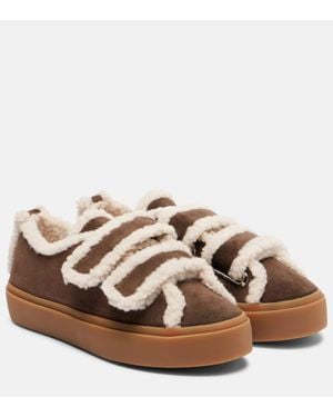 Inuikii Baskets En Daim Et Shearling - Marron