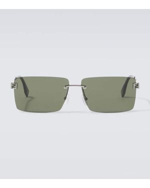 Fendi Occhiali Da Sole Rettangolari Di Sky - Verde