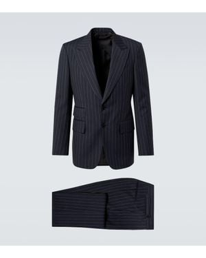 Tom Ford Pinstripe Wool And Mohair Suit - Blue