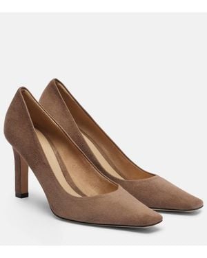 The Row Pumps Carla 80 Aus Veloursleder - Braun