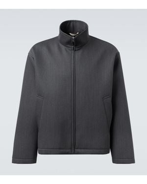 AURALEE Blouson Aus Woll-Twill - Schwarz