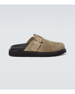 KENZO Slippers Matto aus Veloursleder - Natur