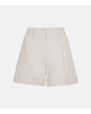 Max Mara Bermudas Ubino De Popelin De Algodon - Blanco