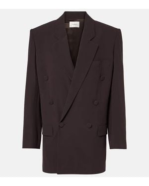 Saint Laurent Blazer aus Seiden-Crepe - Schwarz