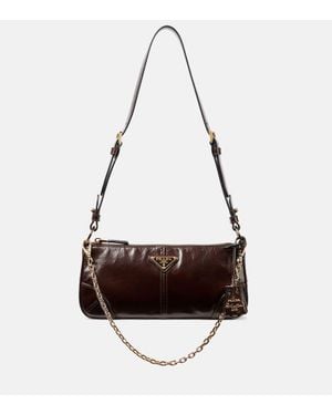 Prada Bucket Leather Crossbody Bag - White