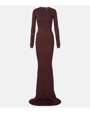 Rick Owens Drkshdw Simple Edfu Cotton Jersey Maxi Dress - Purple