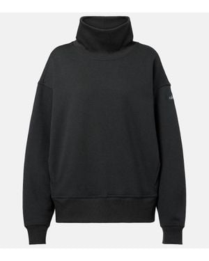 Alo Yoga Hazy Cotton-Blend French Terry Sweatshirt - Black