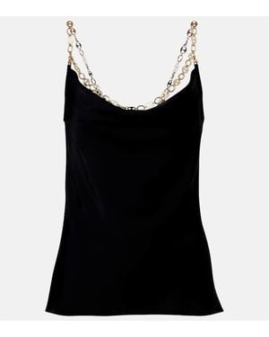 Rabanne Chain-Detail Top - Black