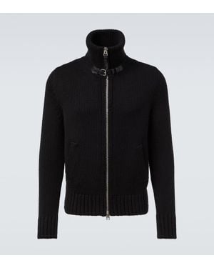 Tom Ford Wool Zip-Up Jumper - Black
