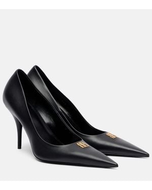 Balenciaga Avenue Bb Editor 90 Leather Pumps - Black