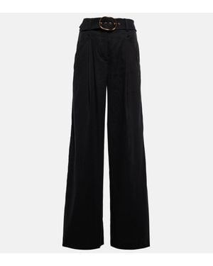 Veronica Beard Rimini Belted Trousers - Black