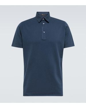 Loro Piana Polohemd Aus Baumwoll-Pique - Blau