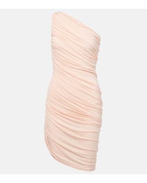 Norma Kamali Diana Shirred Minidress - Pink