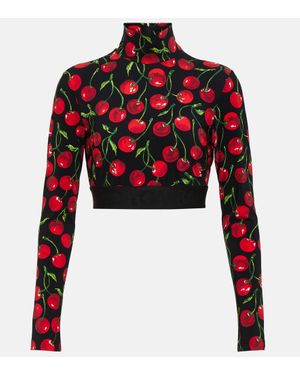 Dolce & Gabbana Bedrucktes Cropped-Top - Rot